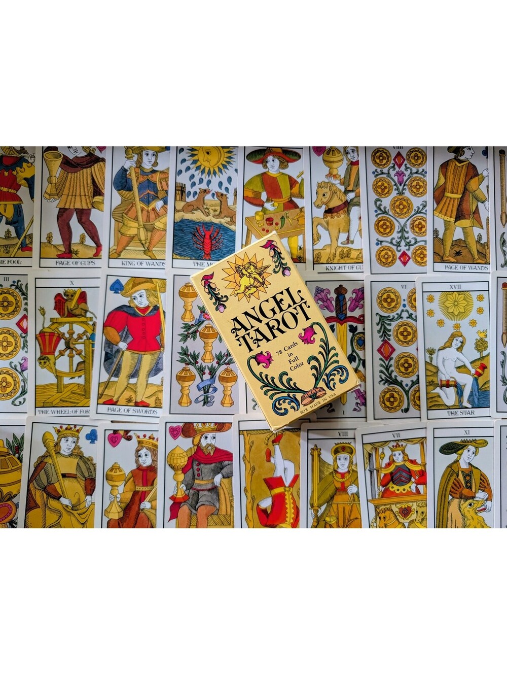 Rare VTG Angel Tarot Deck 1980 Stuart Kaplan US Games Marseille OOP
